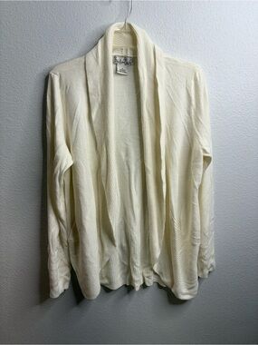 Nouveaux Ivory Open Front Cardigan Size XL